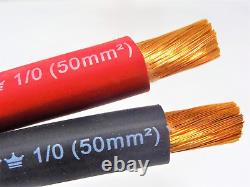 1/0 AWG EXCELENE WELDING CABLE BLACK or RED MADE in USA (15 FT, RED)