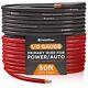 1/0 Gauge Awg Cca Power Ground Wire Cable 50ft Black & Red Welding Wire Batter