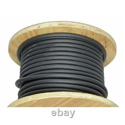 100' 1 AWG Welding Cable Copper Flexible Battery Wire Black 600V