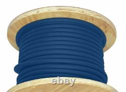 100' 4 AWG Welding Cable Class K Flexible EPDM Jacket Blue 600V