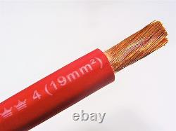 100' Excelene4 Awg Gauge Welding Cable Red USA Made Battery Leads Copper