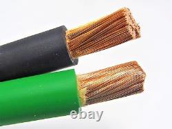 100 Ft 1/0 Awg Welding/battery Cable 50' Black 50' Green 600v Made In USA Copper