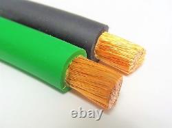 100' Ft 2 Awg Gauge Welding Battery Car Cable 50' Black 50' Green USA Ground