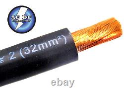 100' Ft Excelene 2 Awg Gauge Welding & Battery Cable 50' Red 50' Black USA