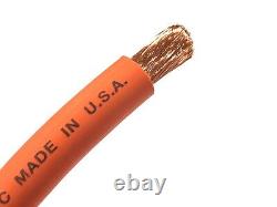 150' 2/0 Highly Flexible Welding Whip Cable Orange 600v USA Made Epdm Copper Awg