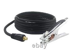 300 Amp Ground Clamp Welding Lead Dinse 35-70 Connector #1 AWG cable (15 FEET)