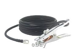 350 Amp Ground Clamp Welding Lead Terminal Lug Connector 1/0 AWG cable 15 FEET