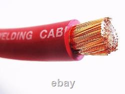 50' #1 AWG EXCELENE WELDING/BATTERY CABLE RED 600V COPPER USA MADE 105c