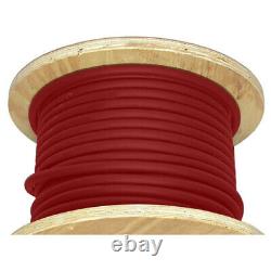 50' 1 AWG Welding Cable Copper Flexible Battery Wire Red 600V