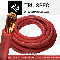 50 Feet 1/0 AWG Tru Spec #TeamWeldingWire Copper Welding Battery cable Wire RED