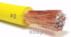 50' Ft 2 Awg Copper Welding/battery Cable Yellow 600v Made In USA Epdm