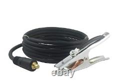 500 Amp Ground Clamp Welding Lead Dinse 70-95 Connector 2/0 AWG cable 25 FEET