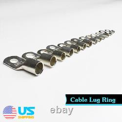 Battery Cable Lug End Copper Ring Terminal Solder Welding Wire Connector AWG Lot