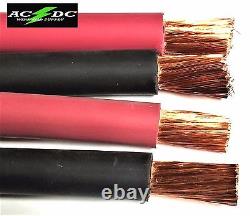 Battery Cable Pure Copper Power Wire 1/0 or 2/0 Gauge AWG Made in USA SAE J1127
