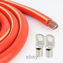 Car Solar RV Inverter Welding Power Wire 1/0 Gauge AWG Battery Cable Copper Lugs