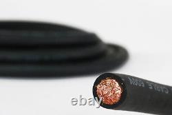 WELDING CABLE 1 AWG BLACK 35' FT BATTERY LEADS USA NEW Gauge Copper Solar