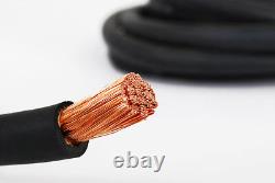 WELDING CABLE 1 AWG BLACK 75' FT BATTERY LEADS USA NEW Gauge Copper Solar