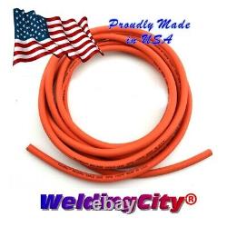 WeldingCity 0-AWG USA-made Heavy Duty Flexible EPDM Jacket Welding Cable Orange