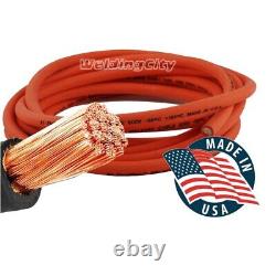 WeldingCity 1-AWG Welding Cable Black & Orange with Stick Holder Clamp Tweco Plug