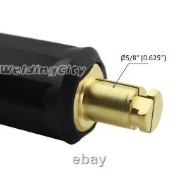 WeldingCity 1-AWG Welding Cable Black & Orange with Stick Holder Clamp Tweco Plug