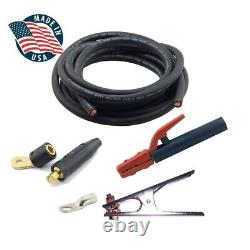 WeldingCity 1-AWG Welding Cable with Stick Holder Clamp Tweco Plug US Seller