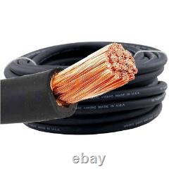 WeldingCity 50-ft #2 Ga 2-AWG Welding Cable Lead 300A Stick Holder & Work Clamp